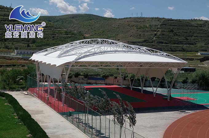 籃球場(chǎng)膜結(jié)構(gòu)頂棚
